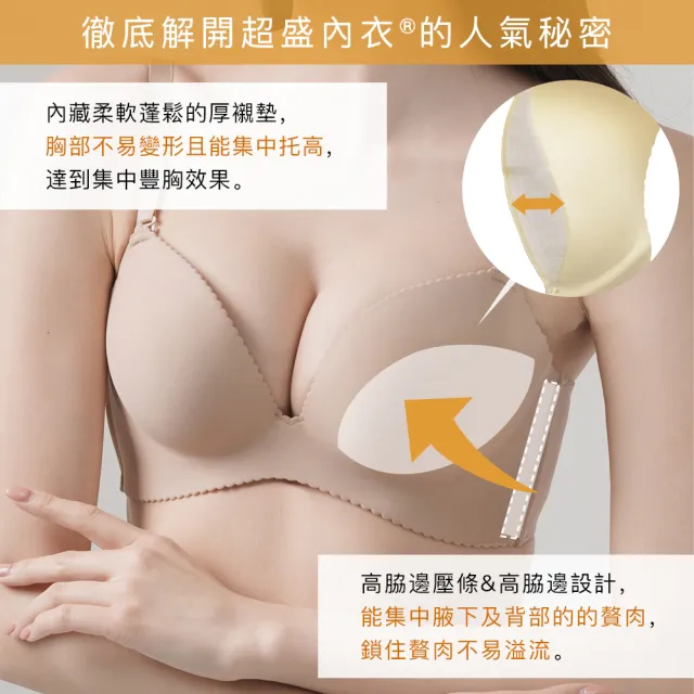 【aimerfeel】單品內衣超盛無痕內衣 -米黃色x褐色(152413-VE2)