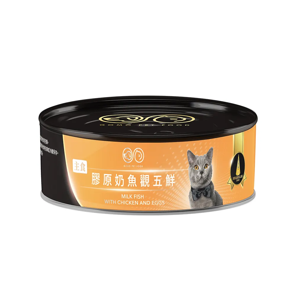 【GOMO PET FOOD】GOMO膠原奶魚觀五鮮80g(貓用主食罐頭)