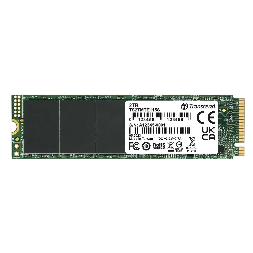 【Transcend 創見】MTE115S 2TB M.2 2280 PCIe Gen3x4 SSD固態硬碟(TS2TMTE115S 新舊包裝隨機出貨)