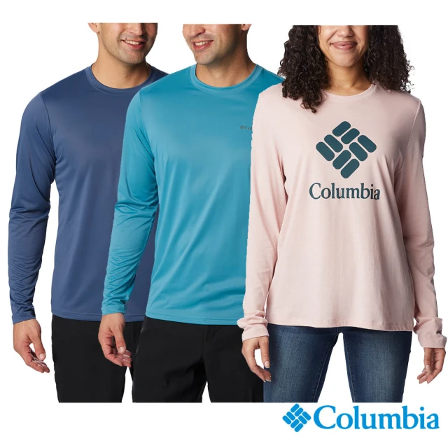 【Columbia 哥倫比亞 官方旗艦】男女款-經典快排長袖上衣(多款任選)