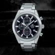 【CASIO 卡西歐】EDIFICE 時尚黑 三針三眼 計時腕錶 41mm(EFB-710D-1A)