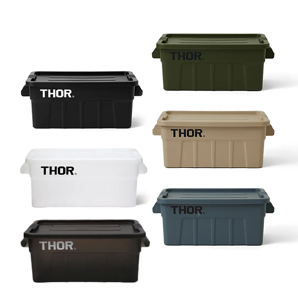 【THOR】THOR BOX 收納箱 53L(透黑/黑色/軍綠/沙棕/灰藍/透明)
