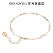 【SWAROVSKI 官方直營】Swarovski Remix 系列 圓形切割 白色 鍍玫瑰金色調