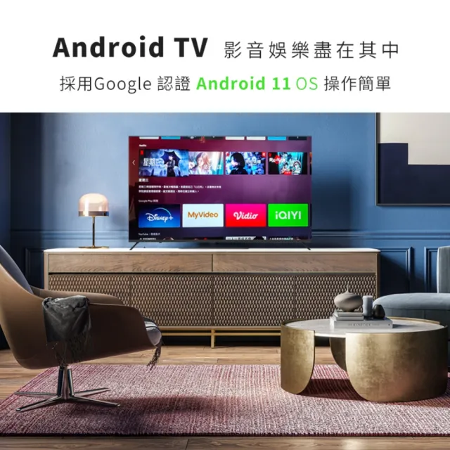 【DigiKing 數位新貴】43吋4K艷色域安卓Google電視藍芽語音智慧聯網液晶(DK-S43KN2411)