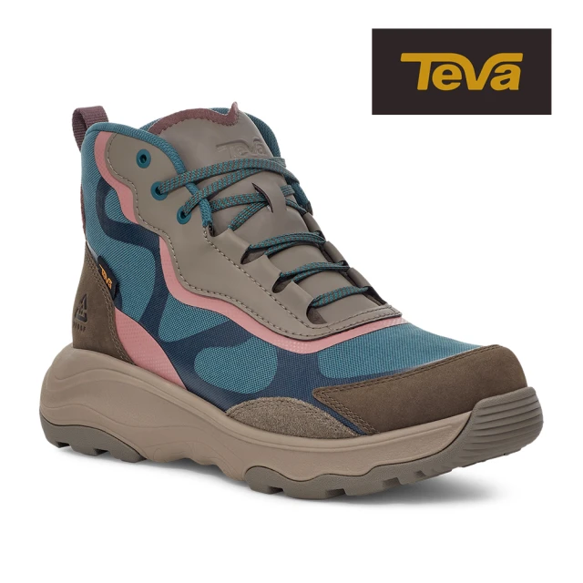 TEVA 女健行鞋 高筒防潑水戶外登山鞋/健行鞋 Geotrecca RP 原廠(迷彩木-TV1139870BBLW)