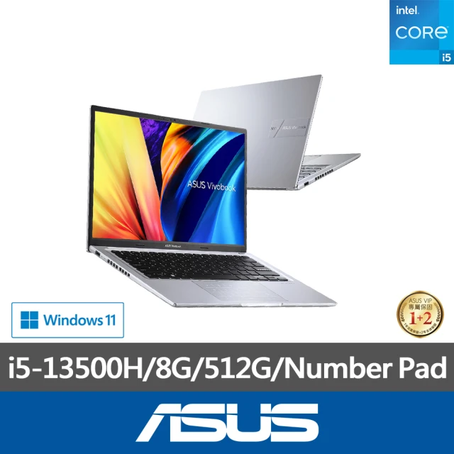 ASUS 微軟M365一年組★14吋i5輕薄筆電(Vivobook X1405VA/i5-13500H/8G/512G SSD/W11)