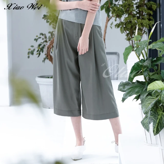 CHENG DA 春夏專櫃精品時尚寬版闊腿八分褲(NO.236245-出清款)