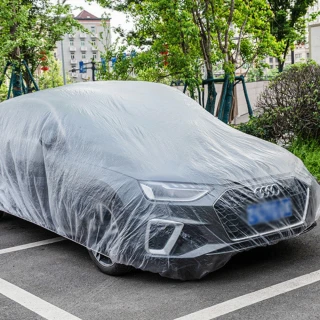 【FANCY LIFE】一次性車罩(汽車車罩 汽車防塵罩 車罩 車套 透明車罩 簡易車罩 拋棄式車罩 防水罩 防塵罩)