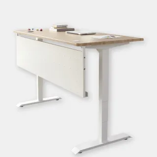 【FUNTE】電動升降桌專用｜桌下型屏風 小款 116x40cm 兩色可選(擋板 隔板 辦公桌)