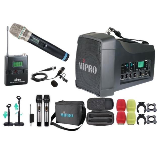 【MIPRO】MA-200D 雙頻UHF無線喊話器擴音機(手持/領夾/頭戴街頭藝人學校教學會議場所/音響設備)