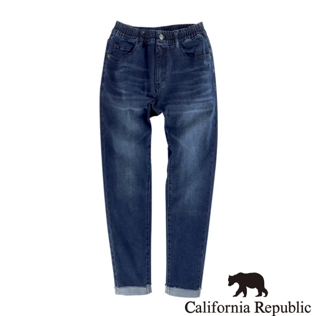 【California Republic】CALIFORNIA基本款寶藍鬆緊褲頭牛仔褲(男版)