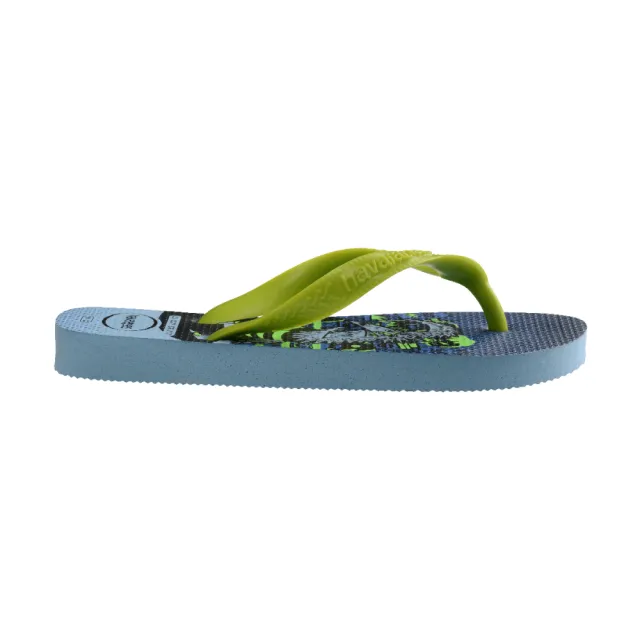 【havaianas 哈瓦仕】拖鞋 童鞋 兒童 夾腳拖 搞怪 怪獸 Kids Top Fun 藍綠 4148974-7442K(哈瓦士)