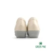 【GREEN PINE】經典飾釦魚口楔形鞋杏色(00930232)