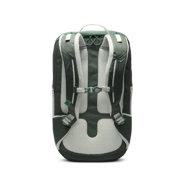 【NIKE 耐吉】後背包 Hike 綠 白 大空間 15吋 可調背帶 軟墊 登山包 筆電包 背包(DJ9677-338)