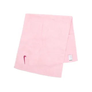 【NIKE 耐吉】毛巾 Solid Core Towel 粉 純棉 吸汗 刺繡 健身 訓練 球類 運動毛巾(N100154160-6NS)