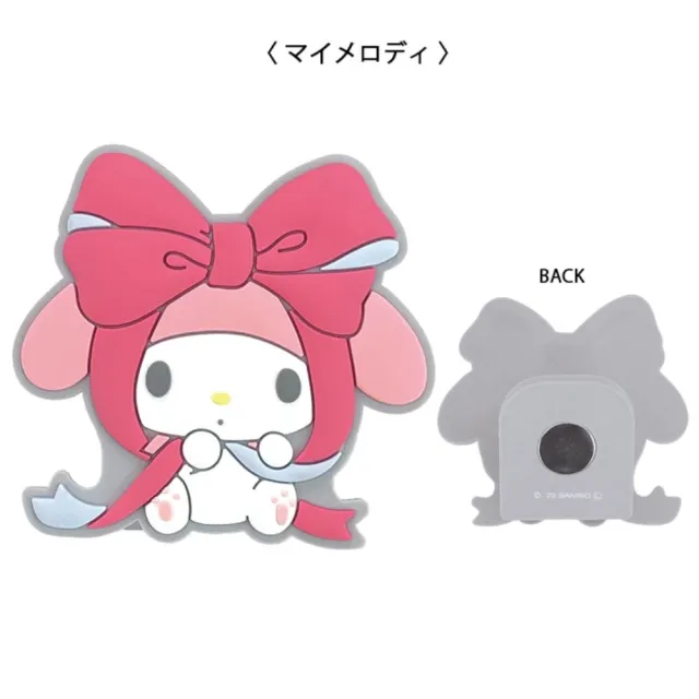 【小禮堂】Sanrio 三麗鷗 造型磁鐵夾 - 蝴蝶結 Kitty 美樂蒂 酷洛米 布丁狗 大耳狗(平輸品)