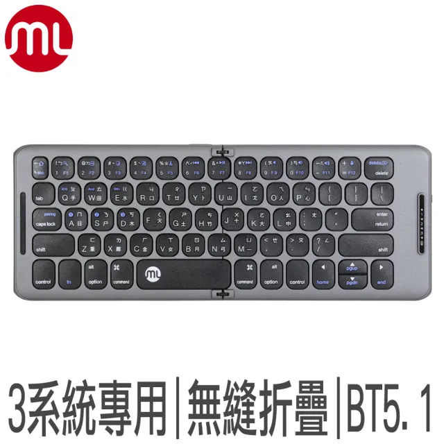 【morelife】1對3藍牙折疊式鍵盤(WKB-2388M)
