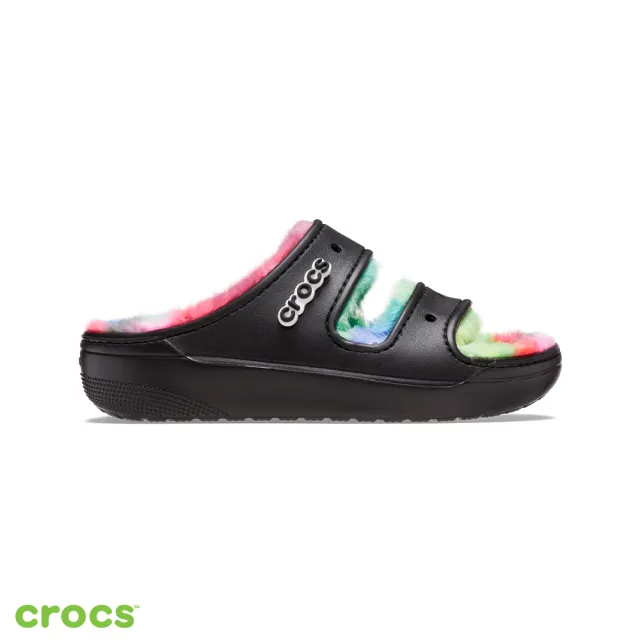 【Crocs】中性鞋 經典星際渲染軟絨毛毛涼拖(208046-0C4)