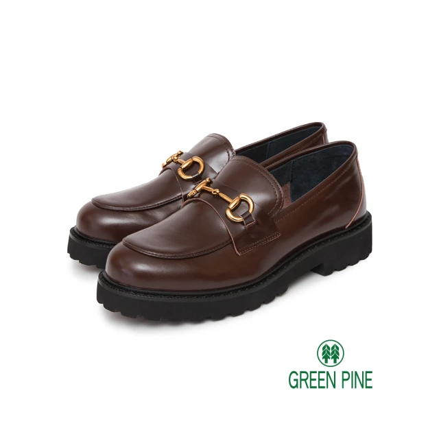 【GREEN PINE】復古女紳鬆高厚底鞋咖色(00852191)