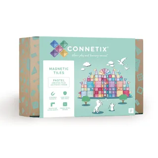 【Connetix 磁樂】澳洲 Connetix 磁力片 - 120片 粉彩創作組(STEAM 玩具)