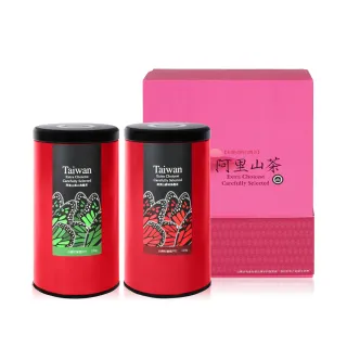 【杜爾德洋行】精選台灣阿里山高山茶+凍頂山碳培烏龍茶葉禮盒(150g*2入)