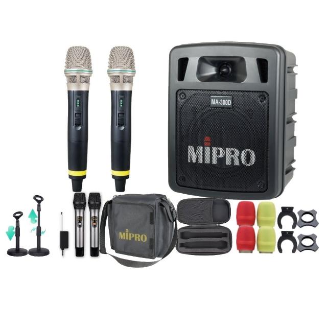 【MIPRO】MA-300D 雙頻5.8G無線喊話器擴音機(手持/領夾/頭戴街頭藝人學校教學會議場所/音響設備)