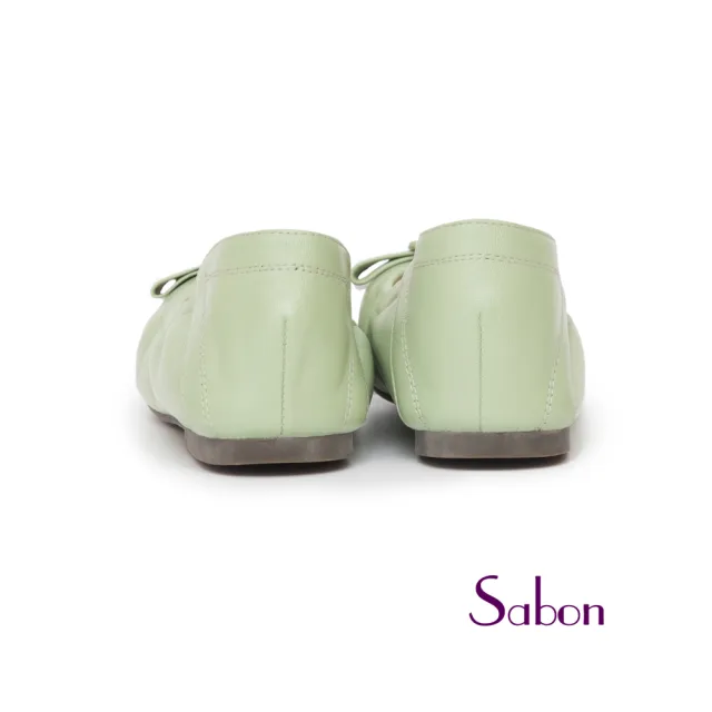 【GREEN PINE】超輕柔羊皮蝴蝶結娃娃鞋綠色(10342502)