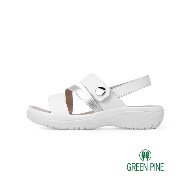 【GREEN PINE】嚴選夏日跳色涼鞋白色(00322122)