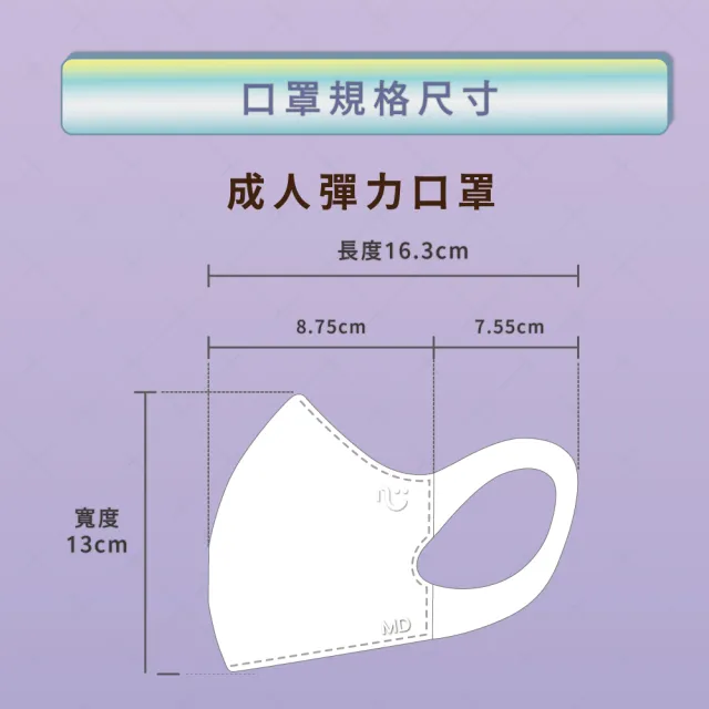 【匠心】成人3D立體醫用口罩 黑色(50入/盒 彈力款)