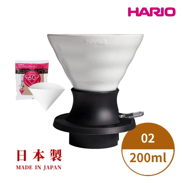 HARIO SWITCH 磁石浸漬式02濾杯-200ml 白色（有田燒）(咖啡濾杯/V型濾杯/V60/聰明濾杯/陶瓷濾杯)