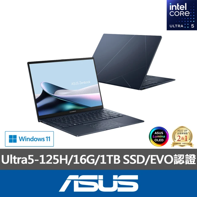 ASUS 筆電包/滑鼠組★14吋Ultra5輕薄AI筆電(ZenBook UX3405MA/Ultra5-125H/16G/1TB SSD/W11/EVO/OLED)
