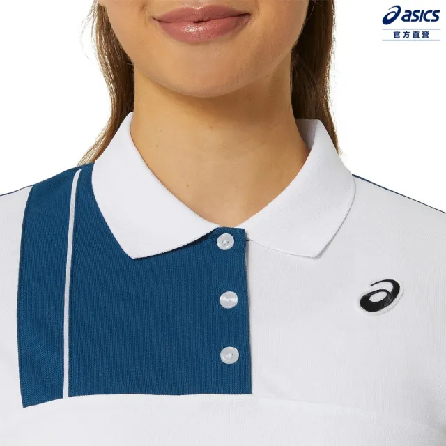 【asics 亞瑟士】女 POLO 衫 女款  網球上衣(2042A295-100)