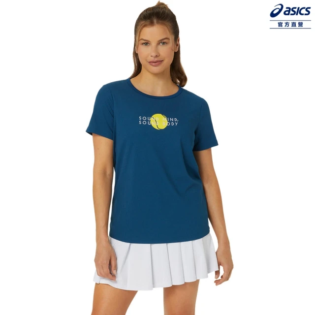 asics 亞瑟士 女 短袖上衣 女款 網球上衣(2042A297-412)