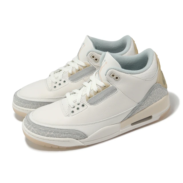 NIKE 耐吉NIKE 耐吉 Air Jordan 3 Retro Craft Ivory 男鞋 米白 爆裂紋 3代 休閒鞋(FJ9479-100)