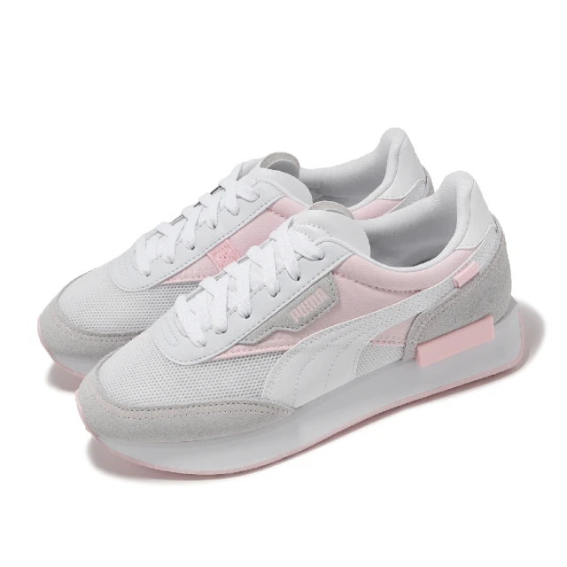 PUMA 休閒鞋 Future Rider Queen Of Hearts 女鞋 粉 灰 麂皮 網布 緩衝(395969-01)