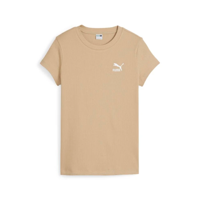 PUMA官方旗艦 流行系列Classics羅紋合身短袖T恤 女性 62426483