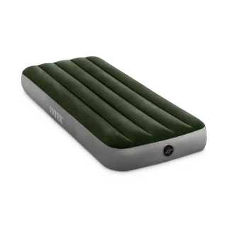 【INTEX 原廠公司貨】經典單人型fiber-tech充氣床墊 綠絨-寬76cm(64106)