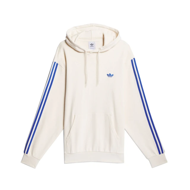 adidas 愛迪達 SHMOO FTHR HOOD 男 連帽 上衣 帽T 運動 休閒 棉質 毛巾布 米白 藍(IU0106)