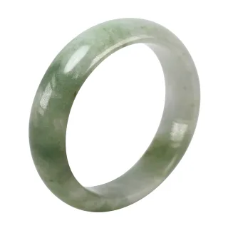 【漢石齋】天然翡翠A貨 貴妃鐲玉鐲 飄花種(手圍16.6+14.4/版寬13.4mm)