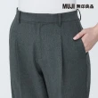 【MUJI 無印良品】女聚酯纖維不易起皺打褶錐形褲(共4色)