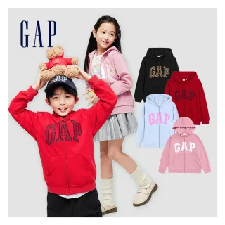 【GAP】男女童裝 Logo印花/亮片連帽外套-多色可選(857492&890205)