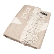 【Louis Vuitton 路易威登】M77855 Ultimate Shine結合Monogram經典圖案羊毛流蘇飾邊披巾/圍巾(淺褐色)
