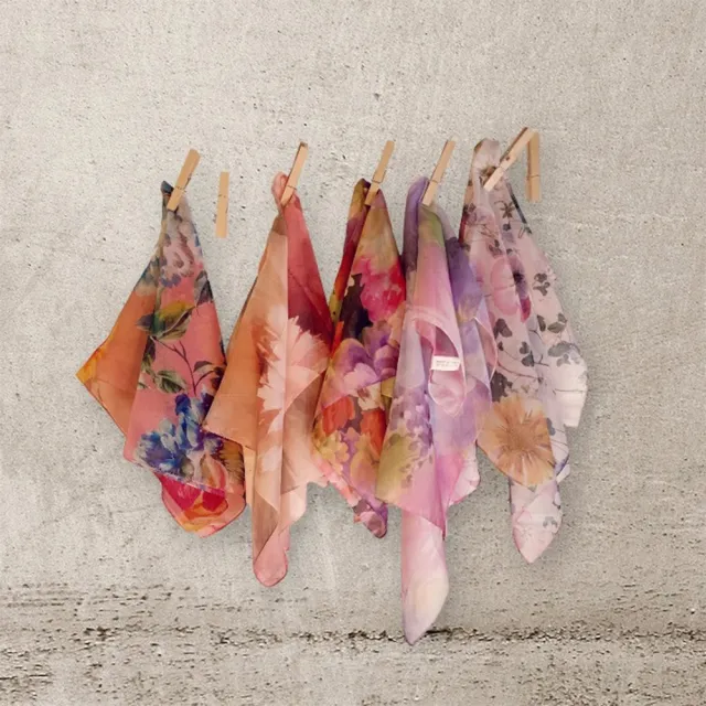 【iTa.a】交換禮物 100%義大利制造雪紡小方巾(時尚.機能.環保-歐洲工藝普及版23)