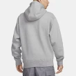 【NIKE 耐吉】帽T SB Sweatshirts 男款 灰 藍 內刷毛 寬鬆 抽繩 連帽上衣(FN2557-063)