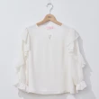 【IENA】浪漫荷葉袖質感上衣(#4275001 雪紡上衣 白色/淺綠色)