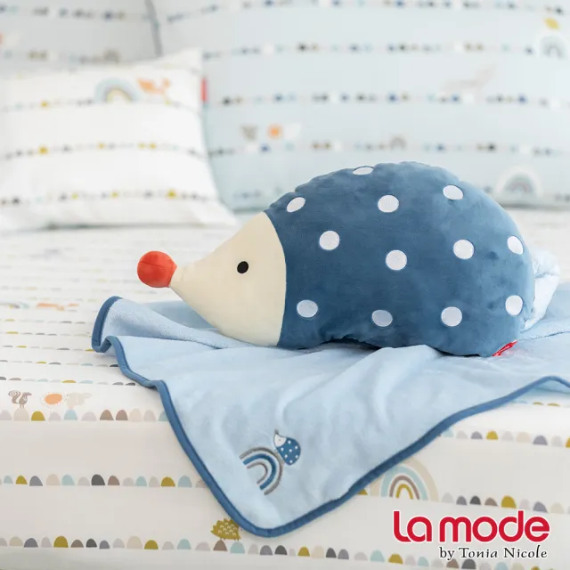 【La mode】環保印染100%精梳棉兩用被床包組-動物奇遇記(加大)