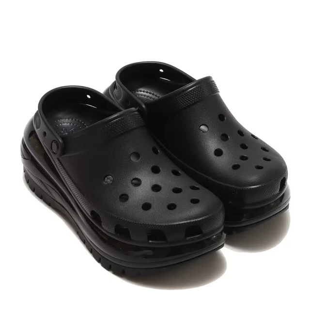 【Crocs】MEGA CRUSH CLOG 黑色 厚底(207988-001)