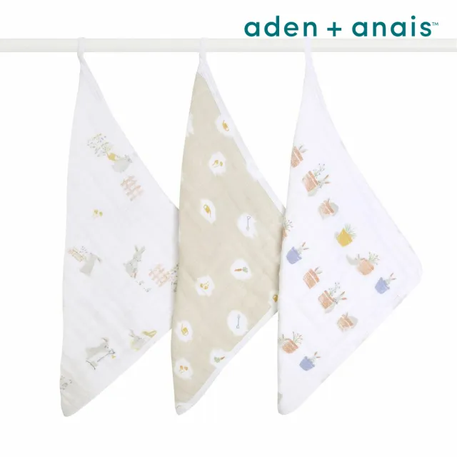 【aden+anais 官方直營】方巾3入(玉兔迎春/飛龍在天)