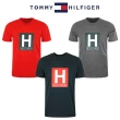 【Tommy Hilfiger】Tommy Hilfiger 圓領 休閒寬鬆 大H logo短T恤(美國進口平行輸入)