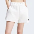 【adidas 愛迪達】W Z.N.E. Short 女款 白色 休閒 運動 排汗 舒適 百搭 短褲 IN5149